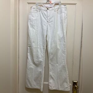 NYDJ Tummy Tuck Jeans Womens Size 16 White Wide Leg Curve Fit‎ Red Label Pockets